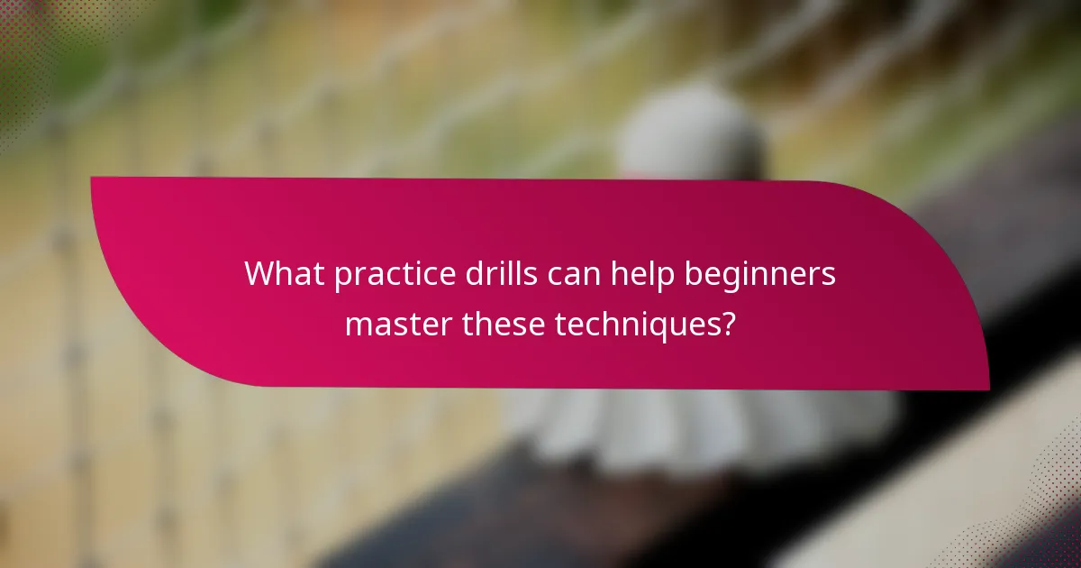 What practice drills can help beginners master these techniques?